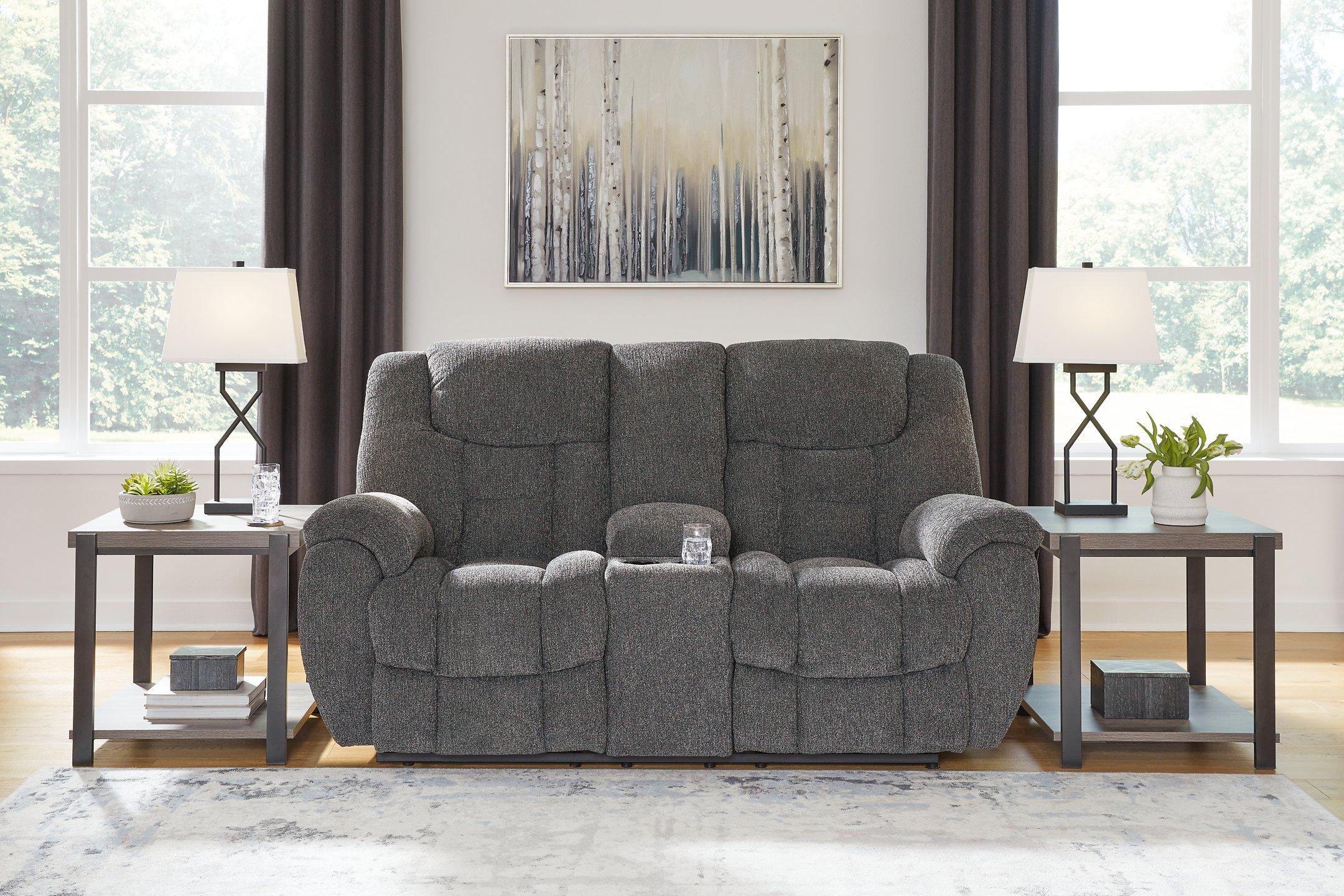 Foreside Reclining Loveseat with Console