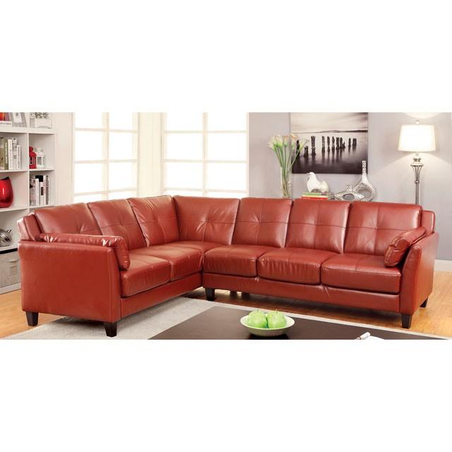 PEEVER Mahogany Red Sectional, Mahogany Red (K/D)