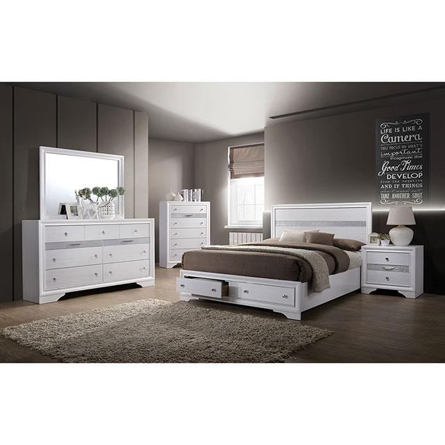 Chrissy White E.King Bed