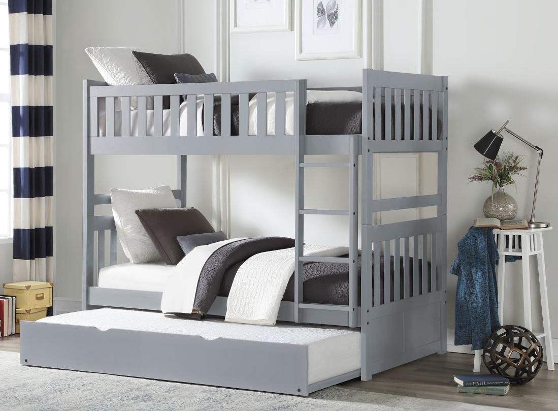 Orion Twin/Twin Bunk Bed with Trundle in Gray B2063-1*R