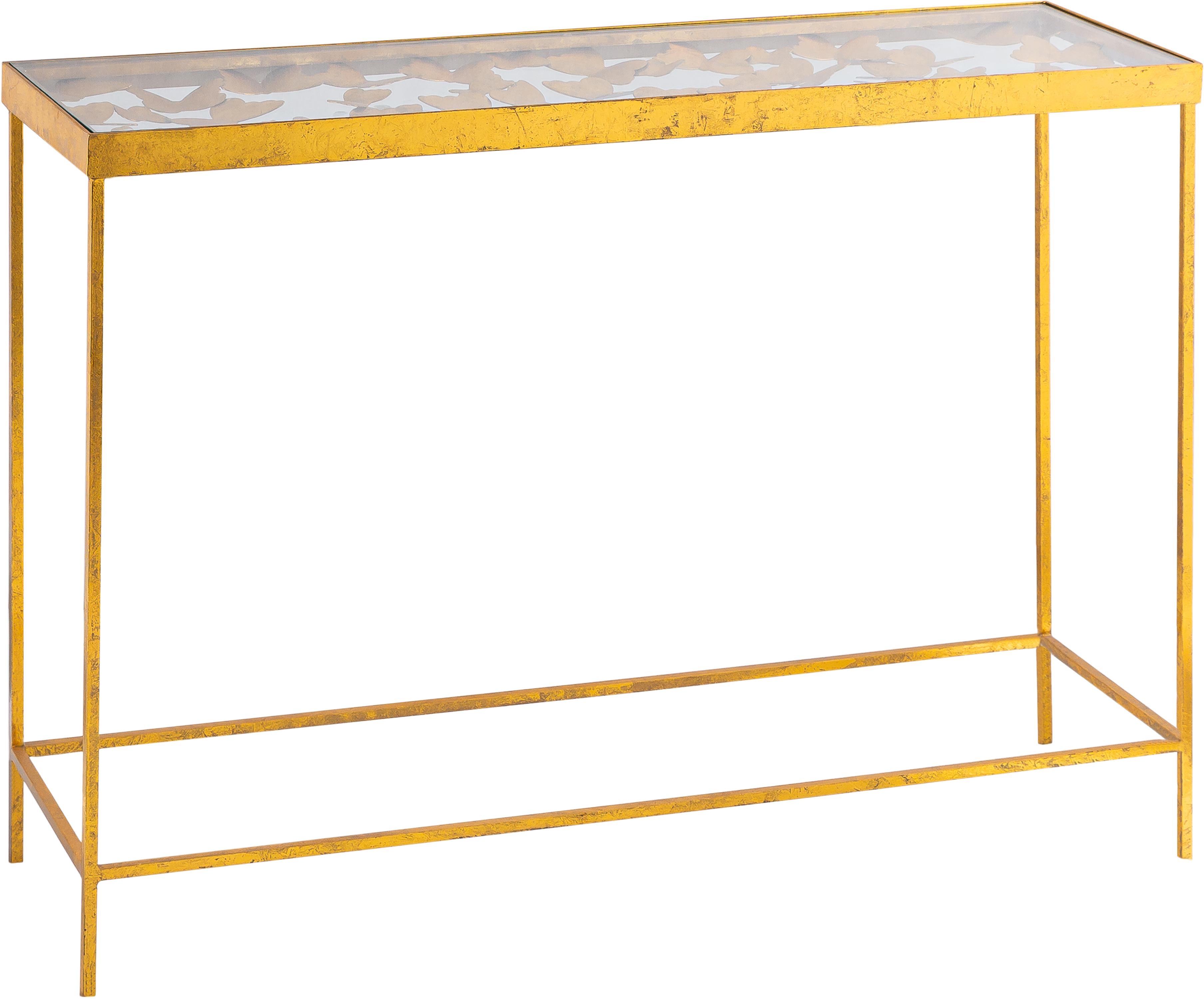 Butterfly Gold Console Table