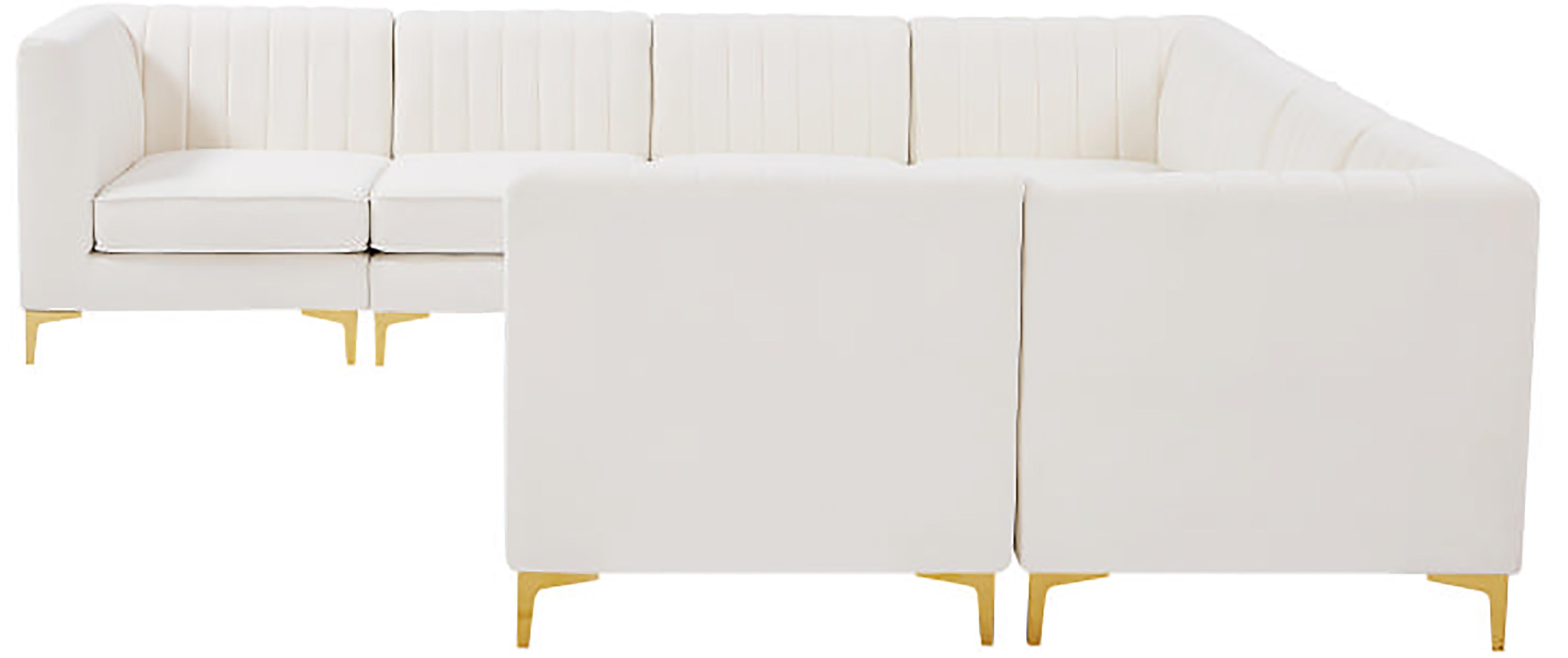 Alina Cream Velvet Modular Sectional