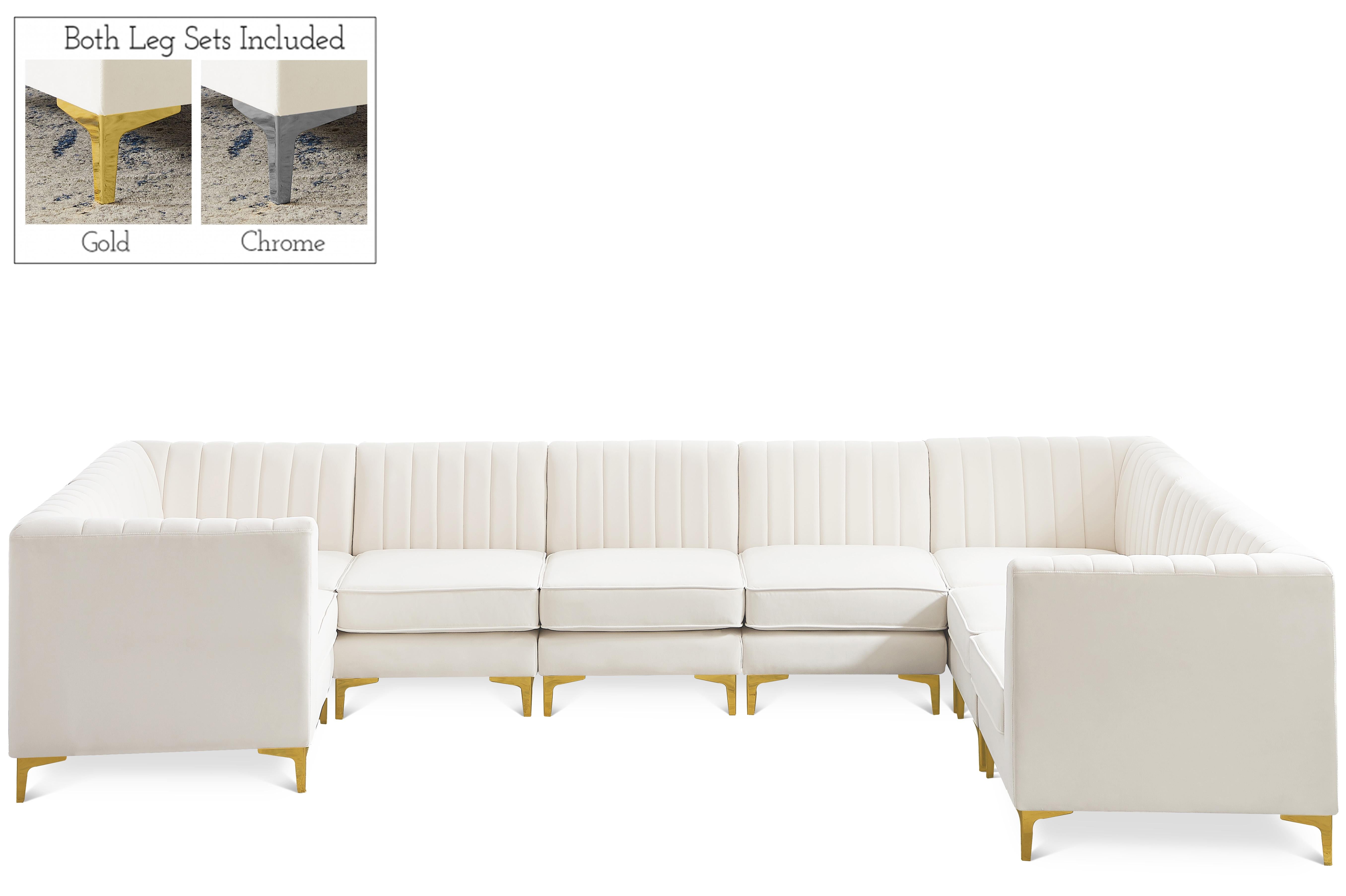 Alina Cream Velvet Modular Sectional