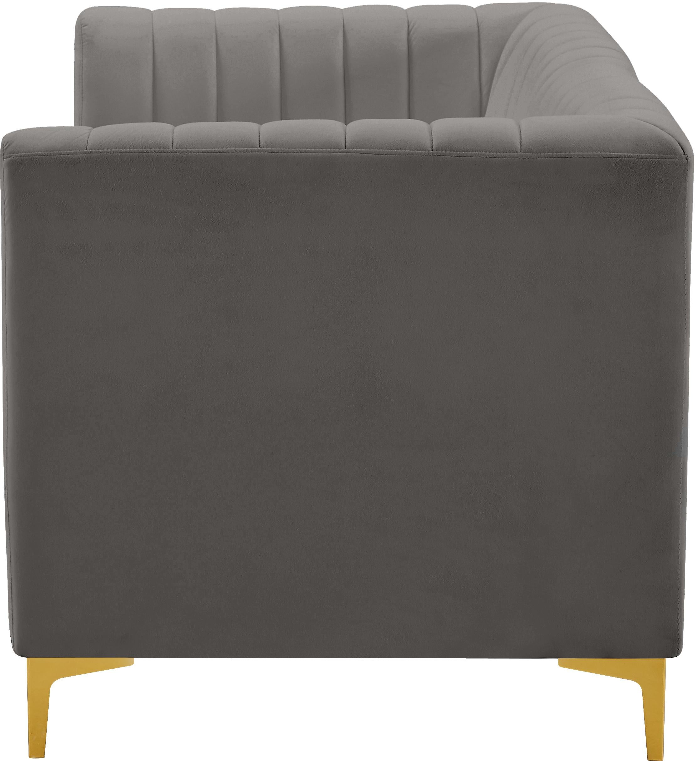 Alina Grey Velvet Modular Sofa