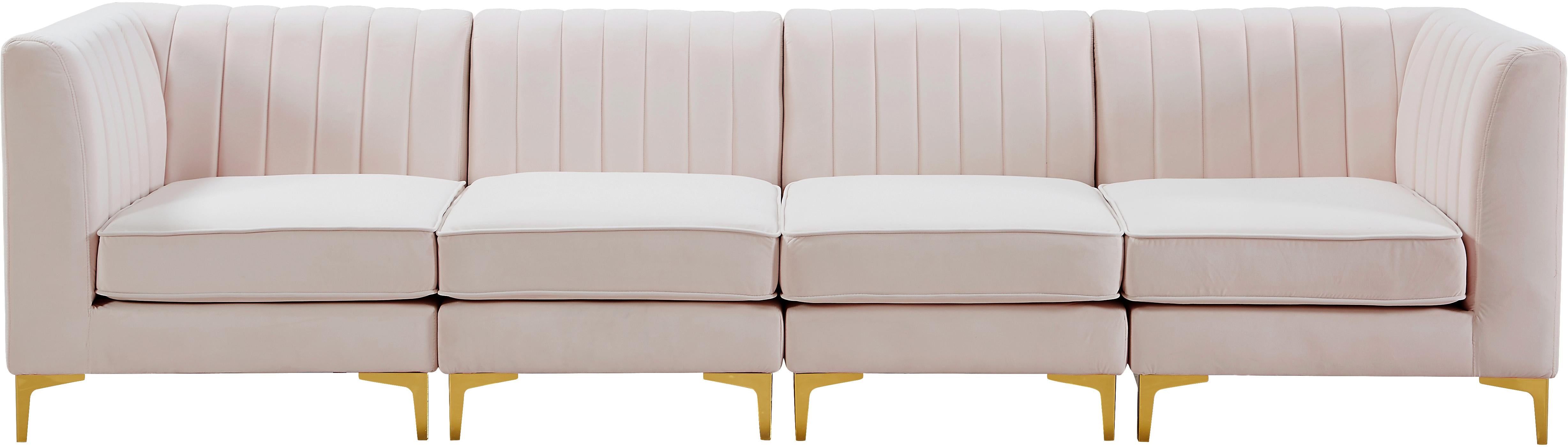 Alina Pink Velvet Modular Sectional