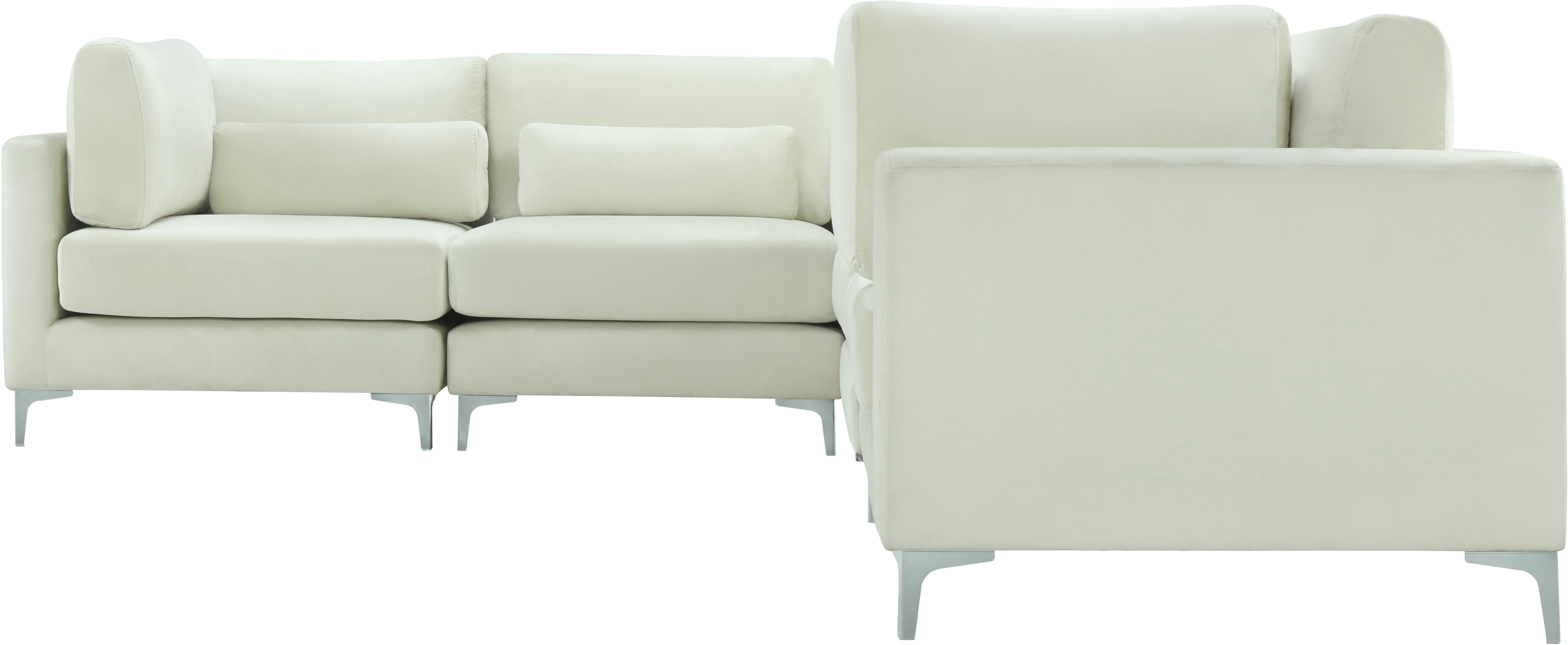 Julia Cream Velvet Modular Sectional (6 Boxes)