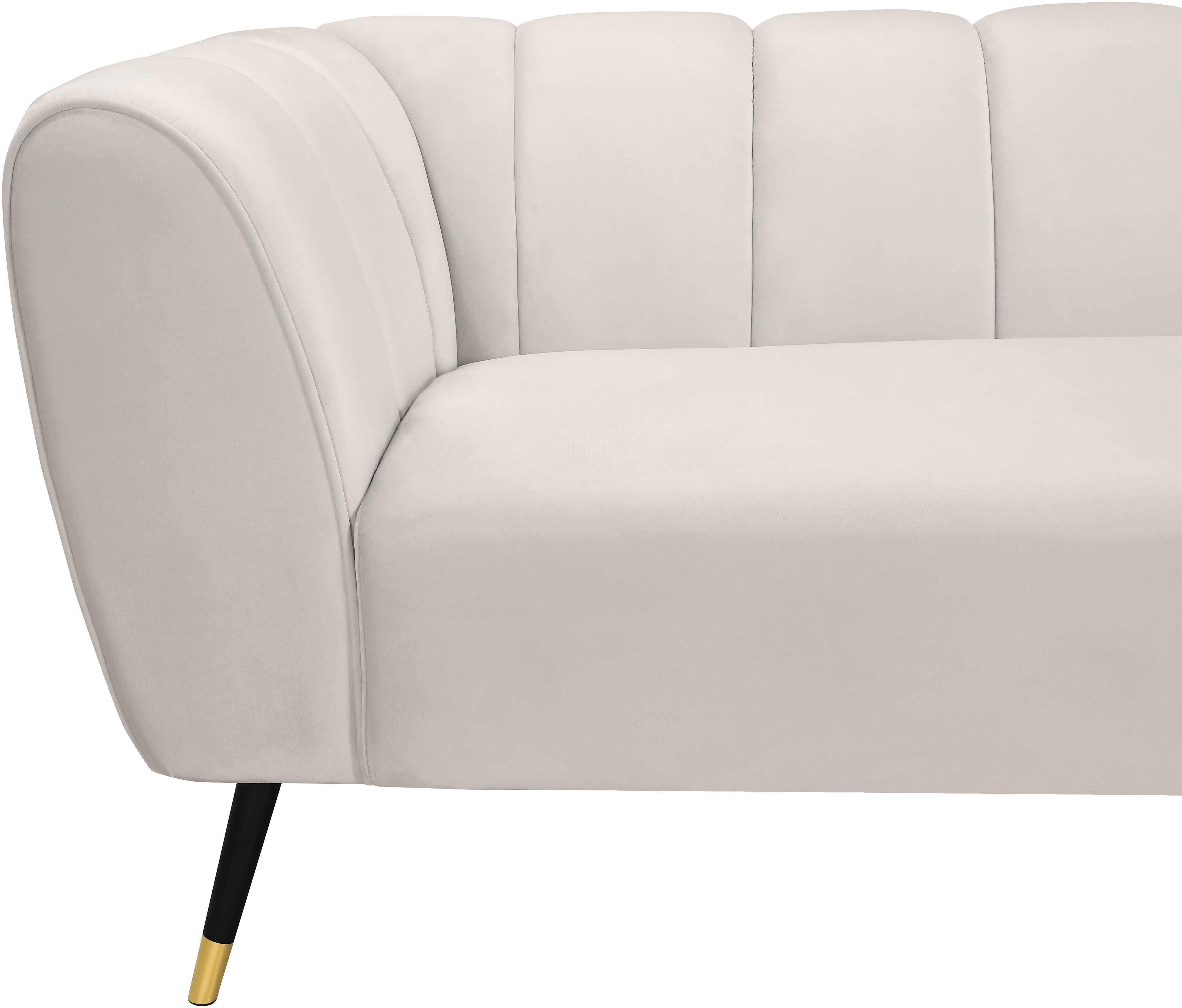 Beaumont Cream Velvet Loveseat