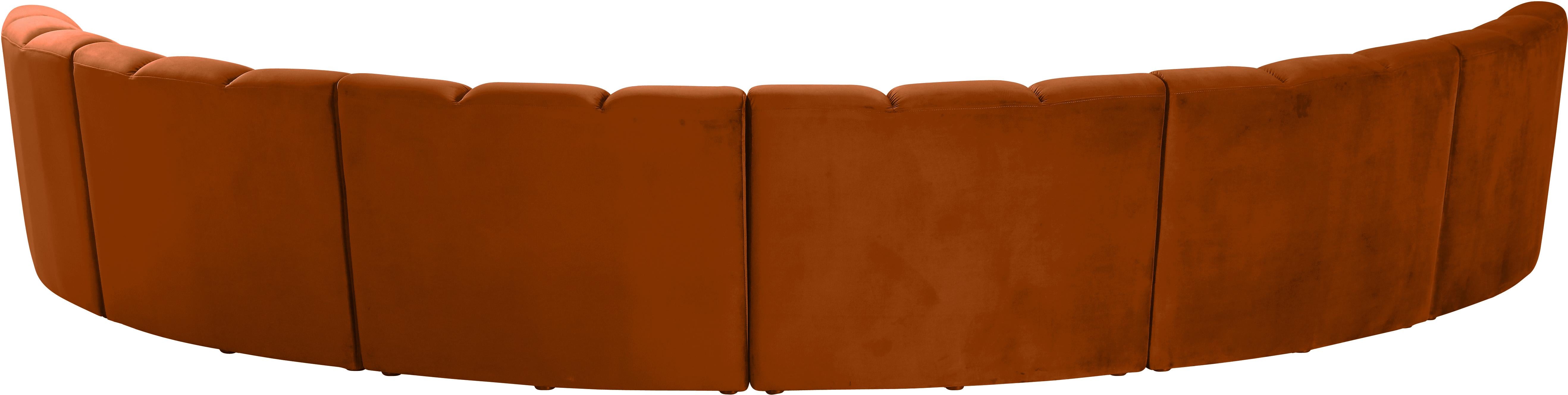 Infinity Cognac Velvet 6pc. Modular Sectional