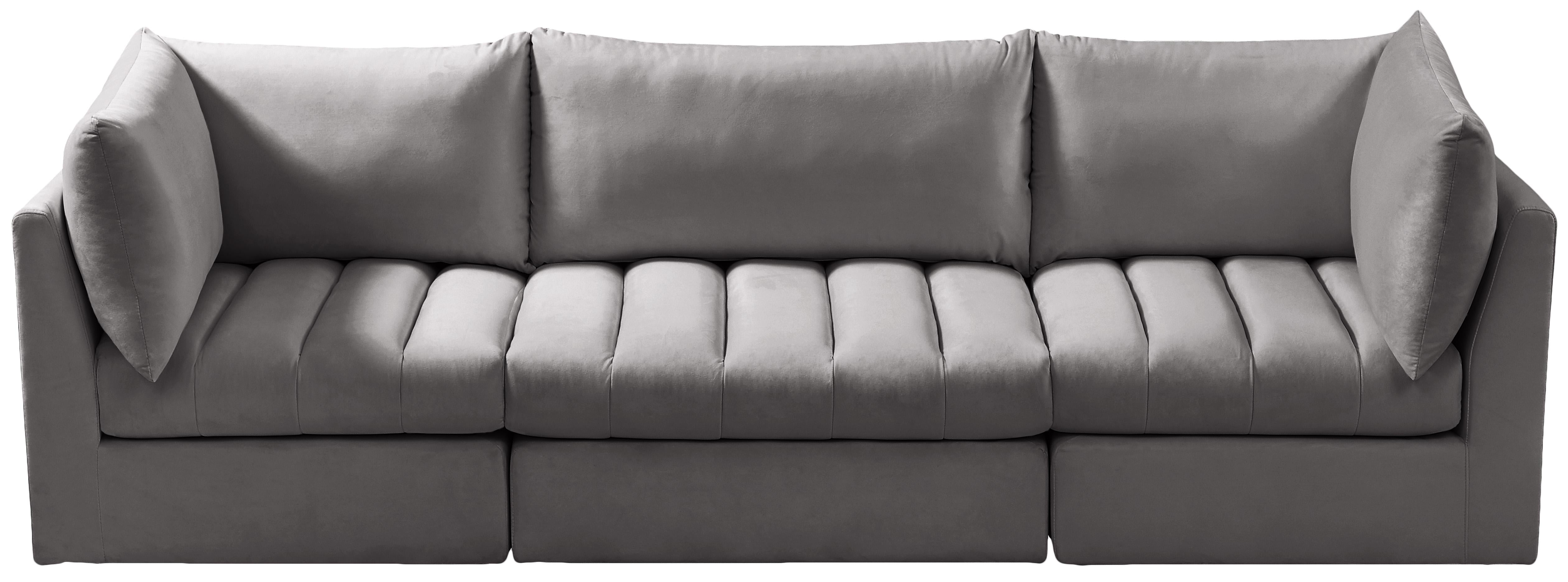 Jacob Grey Velvet Modular Sofa