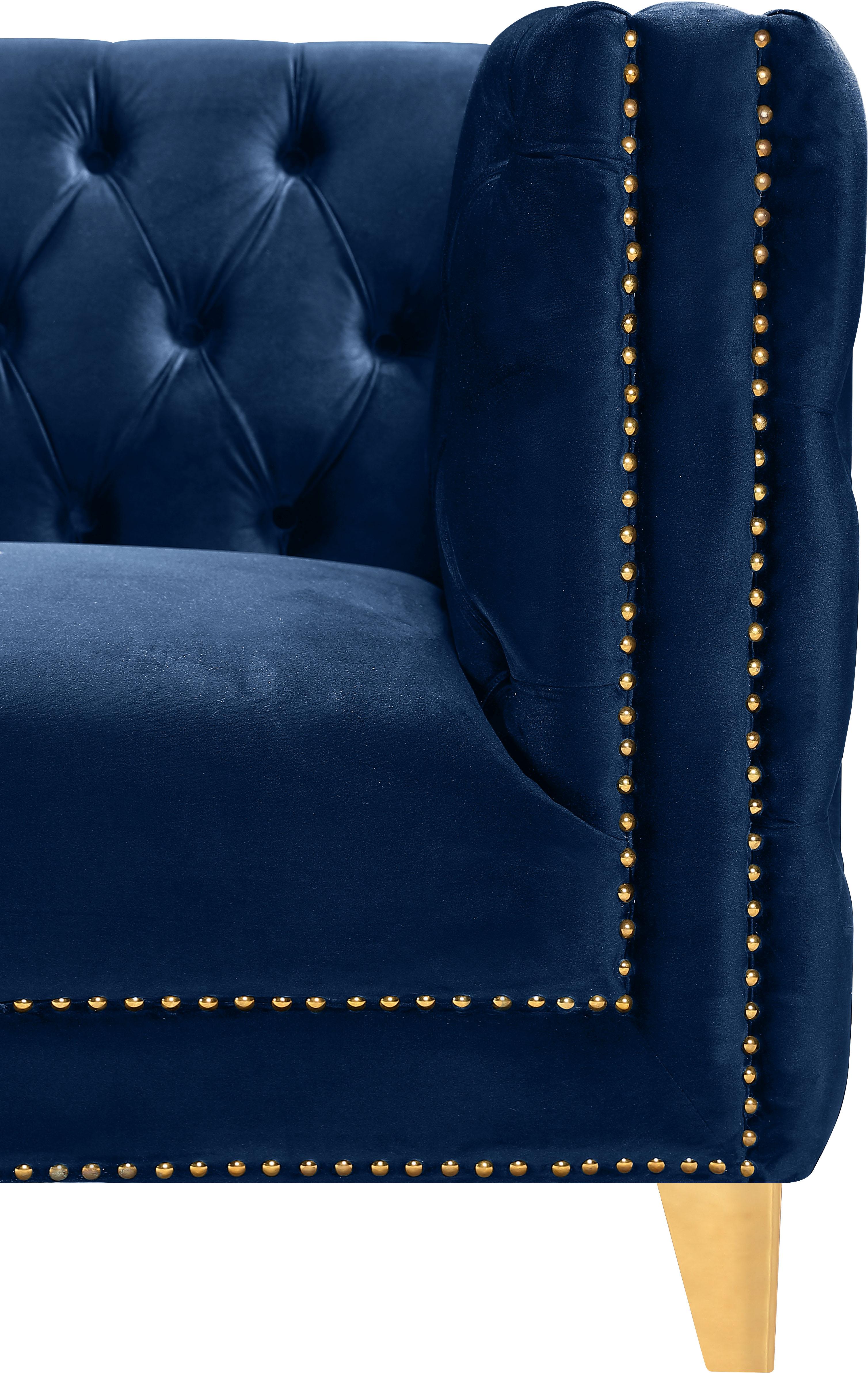 Michelle Navy Velvet Chair