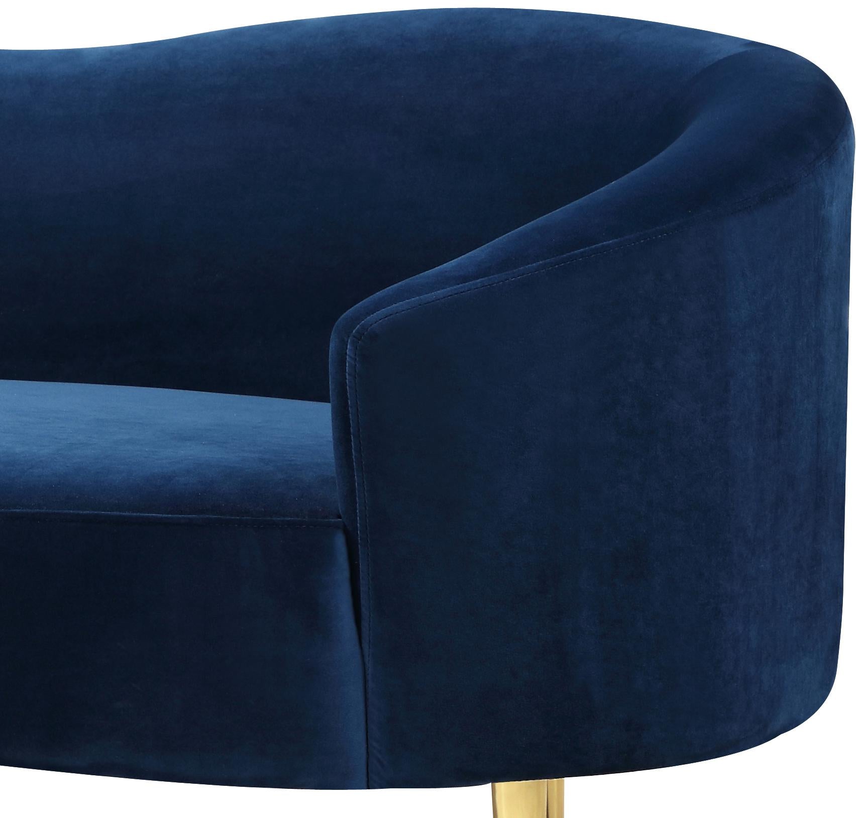 Ritz Navy Velvet Sofa