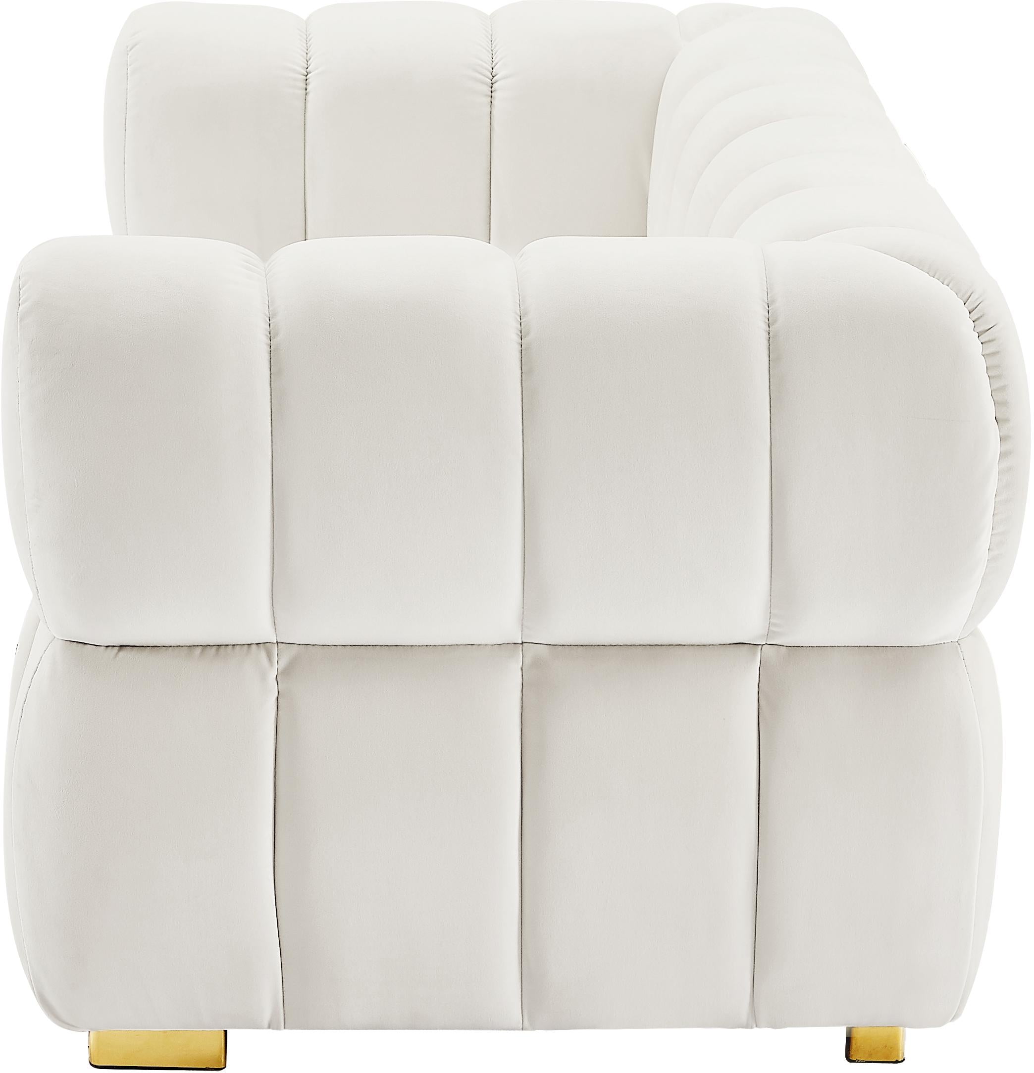 Gwen Cream Velvet Loveseat