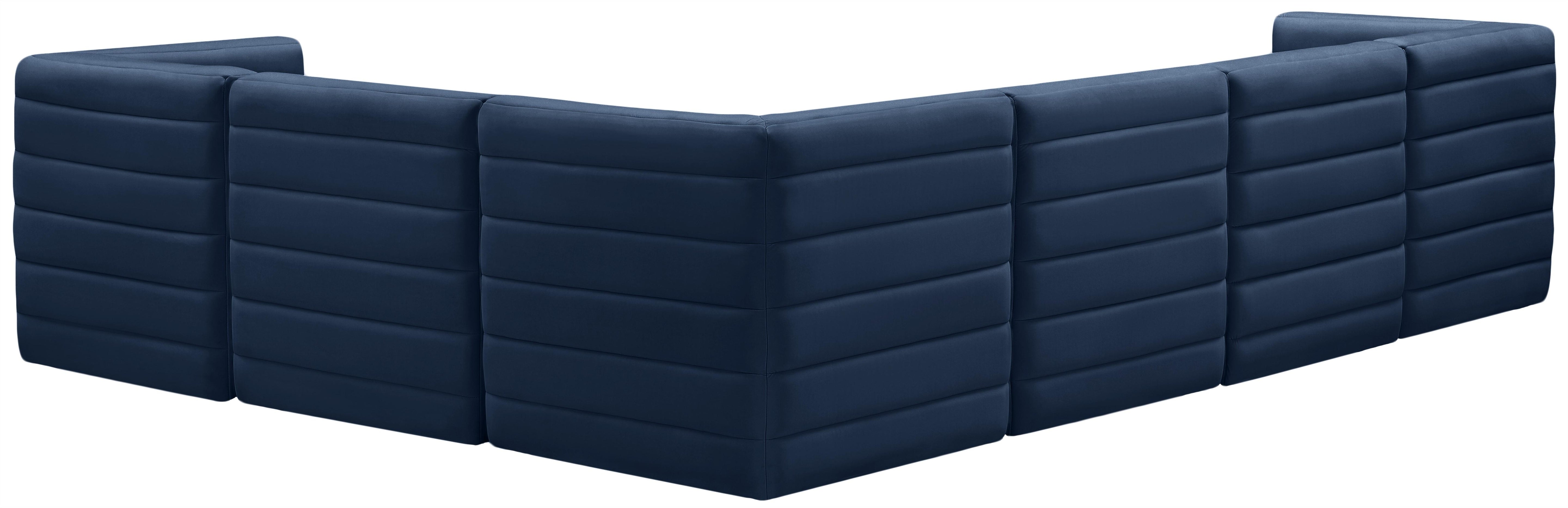 Quincy Navy Velvet Modular Sectional