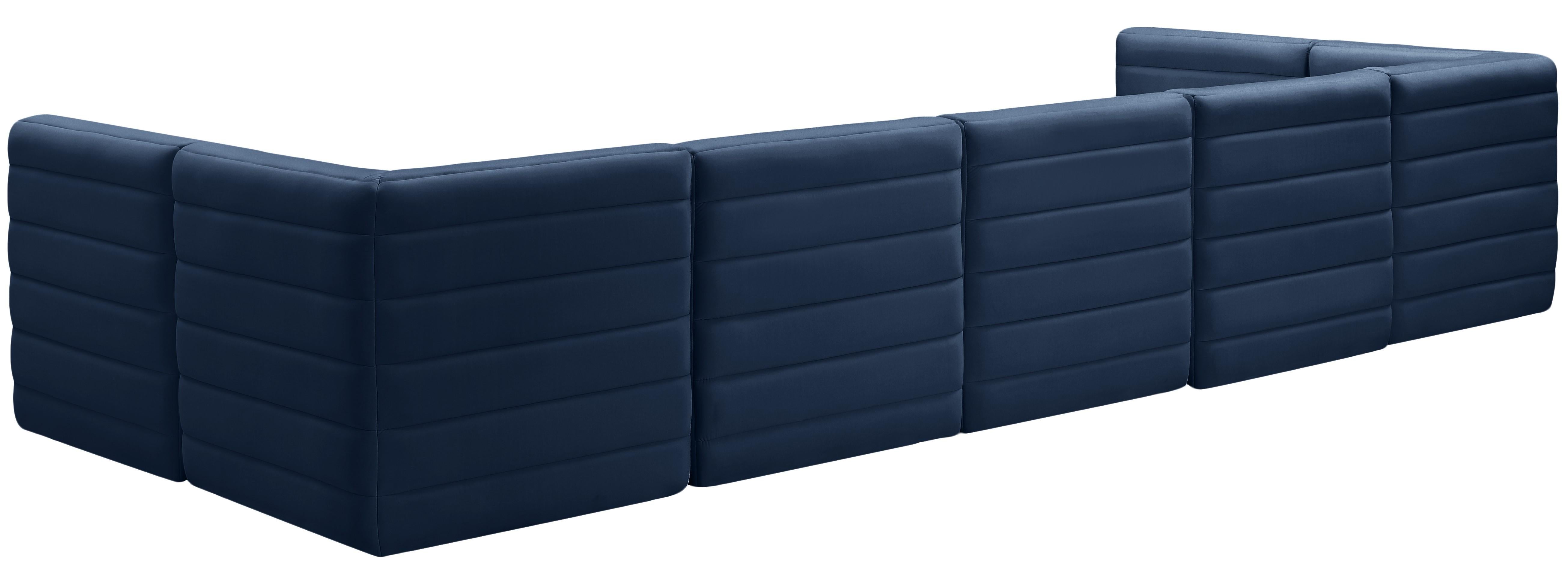 Quincy Navy Velvet Modular Sectional