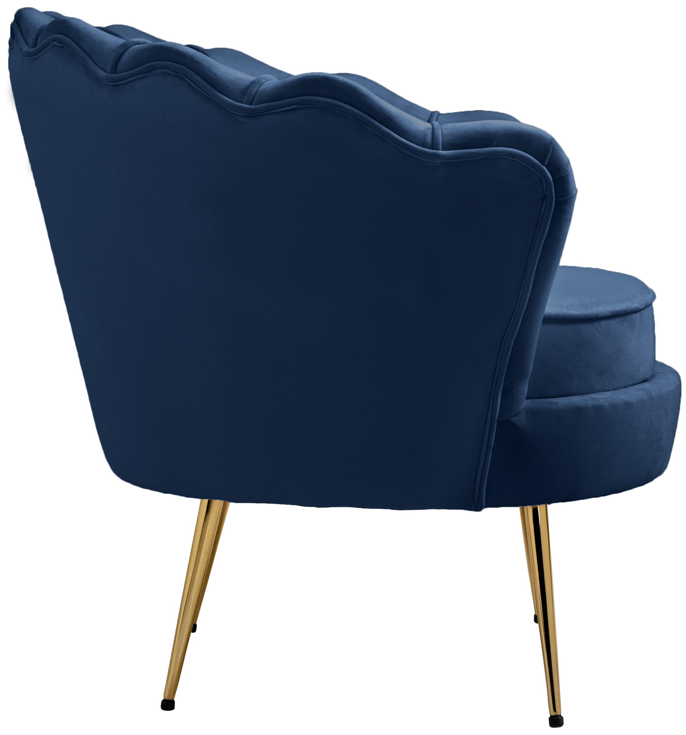 Gardenia Navy Velvet Chair