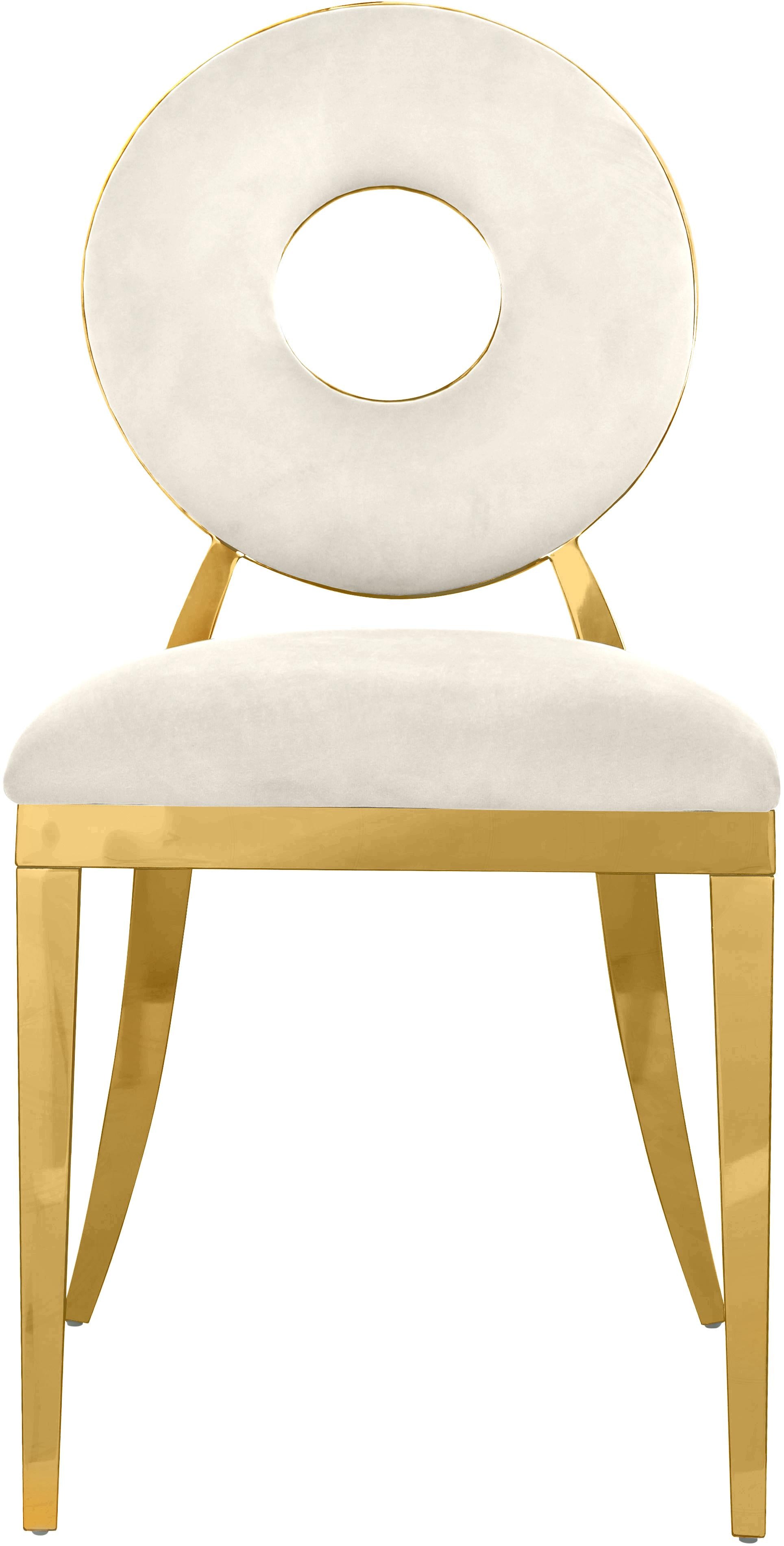 Carousel Cream Velvet Dining Chair